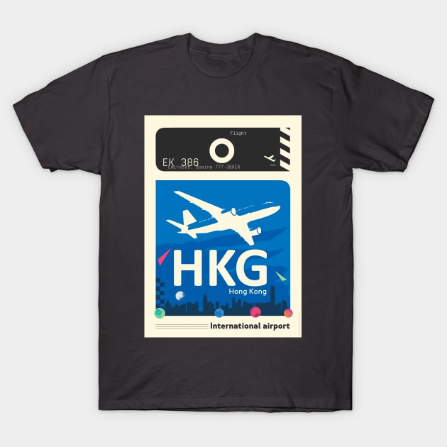 HKG HongKong airport code T-Shirt by Woohoo